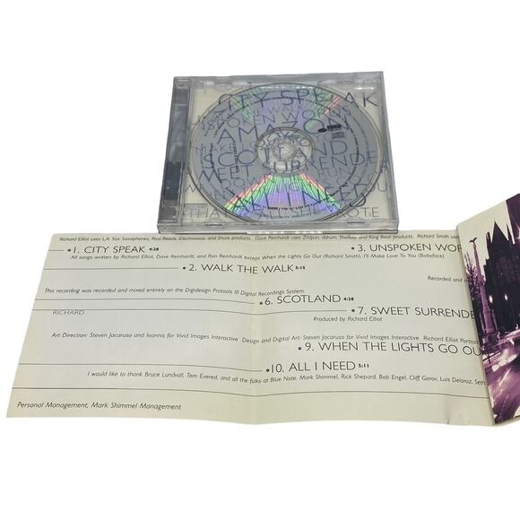 Richard Elliot : City Speak CD 1996 Blue Note Label Sax Easy Listening New Age - Picture 5 of 11